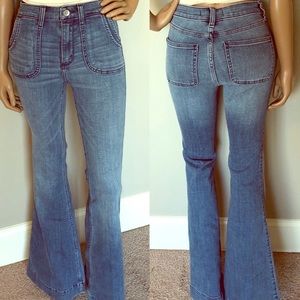 Abercrombie High Rise Wide Leg Jeans